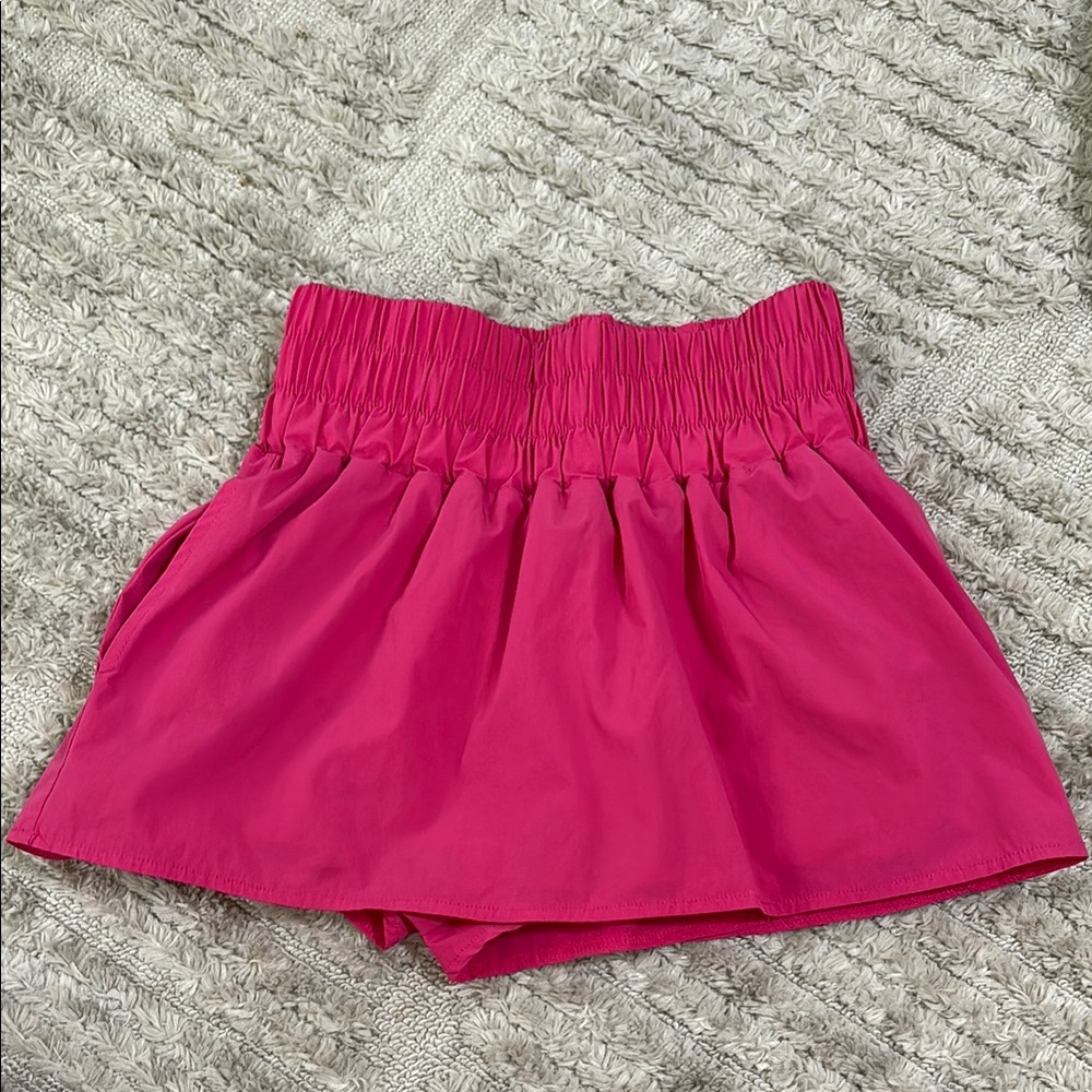 Grace Vibrant Pink High-Waisted Workout Skort
